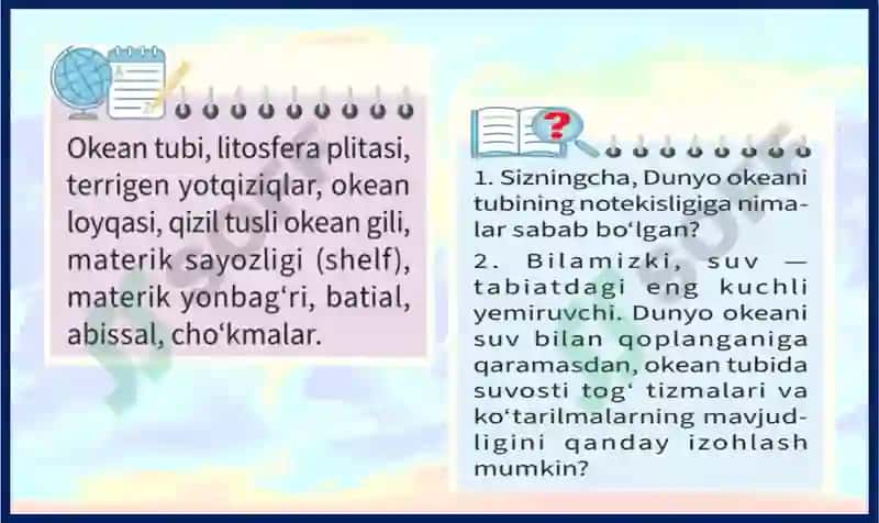 Dunyo okeanitubining geologik tuzilishi 3