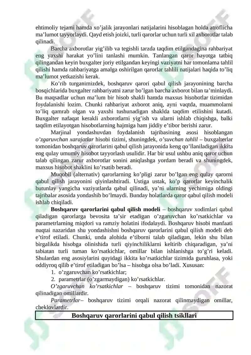 Boshqaruvchilar va qaror qabul qilish 3