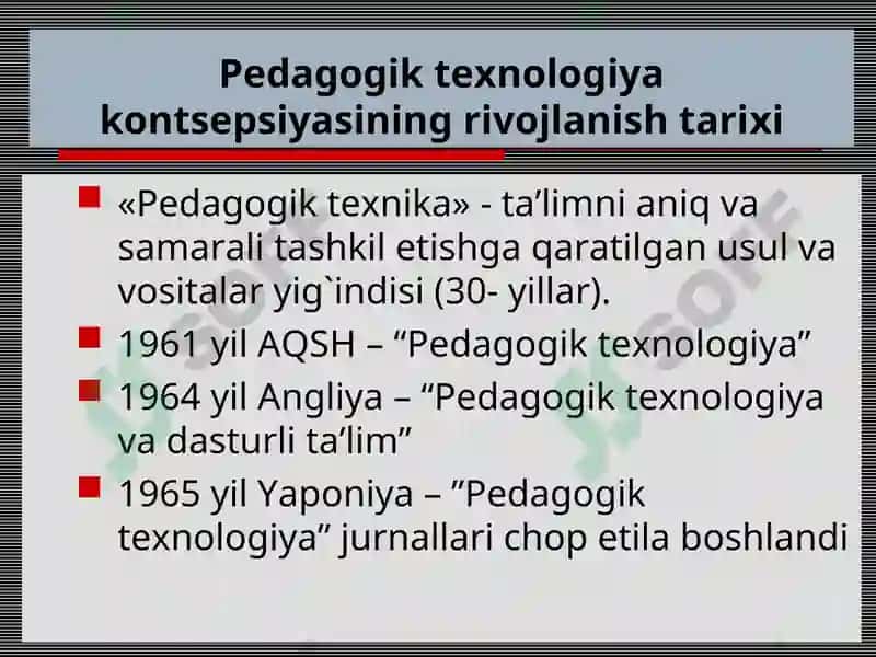 Pedagogik texnologiyalarningilmiy asoslari 3