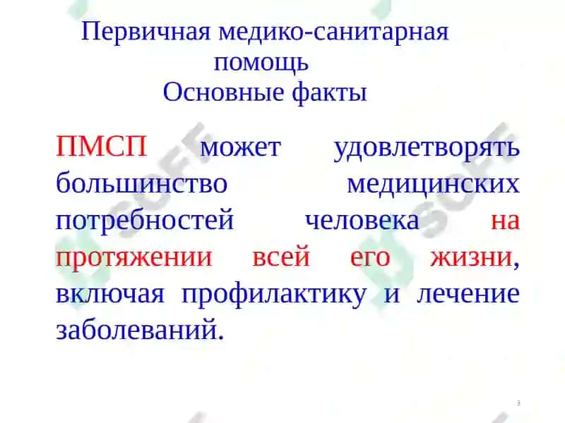 Первичная медико-санитарная помощь (ПМСП) 3