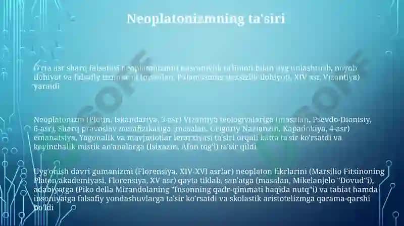 O'rta asr Islom ilm-fani va Uyg'onish davri fanlari 3
