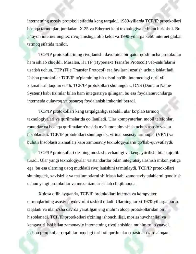 TCP/IP protokollari tahlili 3