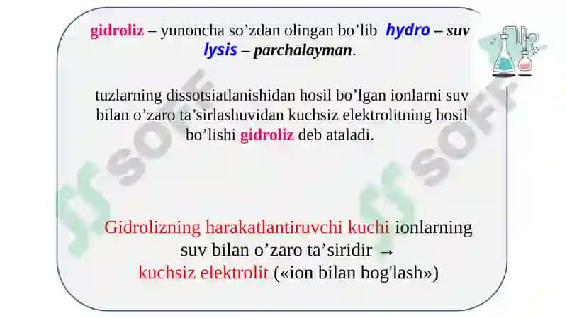 Tuzlar gidrolizi 3