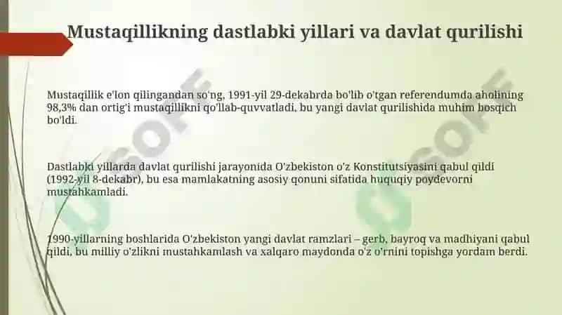 Oʻzbekistonning oʻziga xos istiqlol va taraqqiyot yoʻli 3
