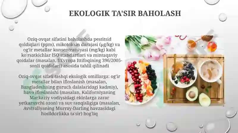 Oziq-ovqat sifati 3