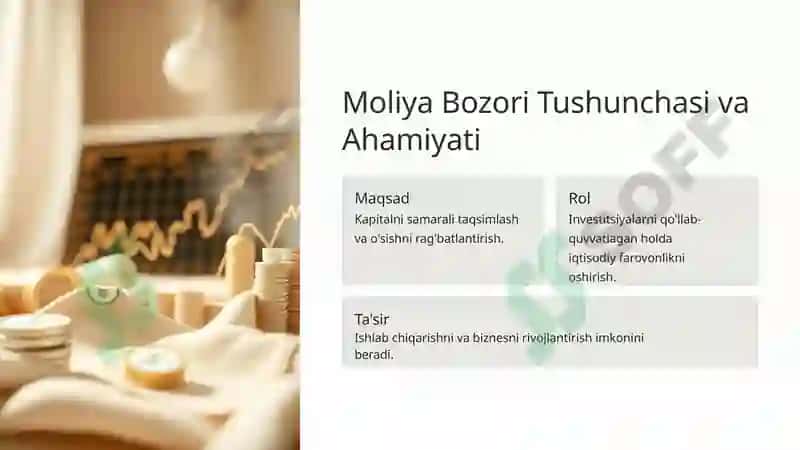 Moliya Bozorining Rivojlanish Bosqichlari va Funksiyalari 3