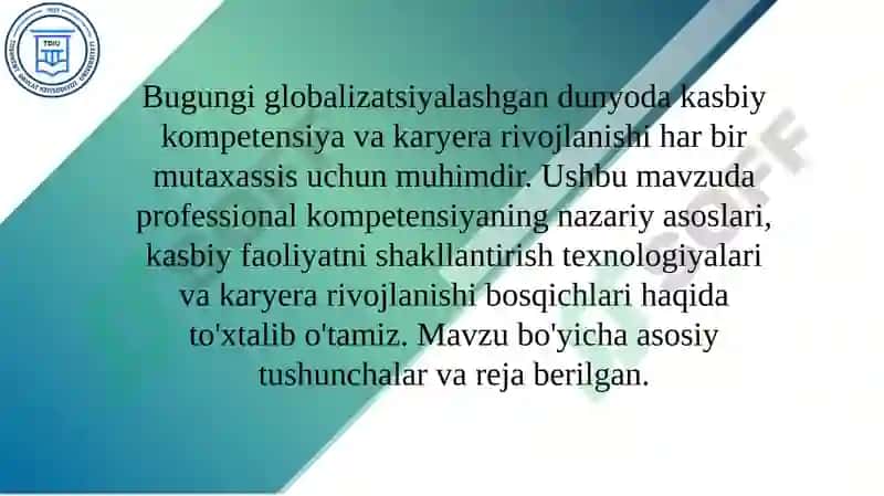 Professional kompetentsiyaning nazariy asoslari 3
