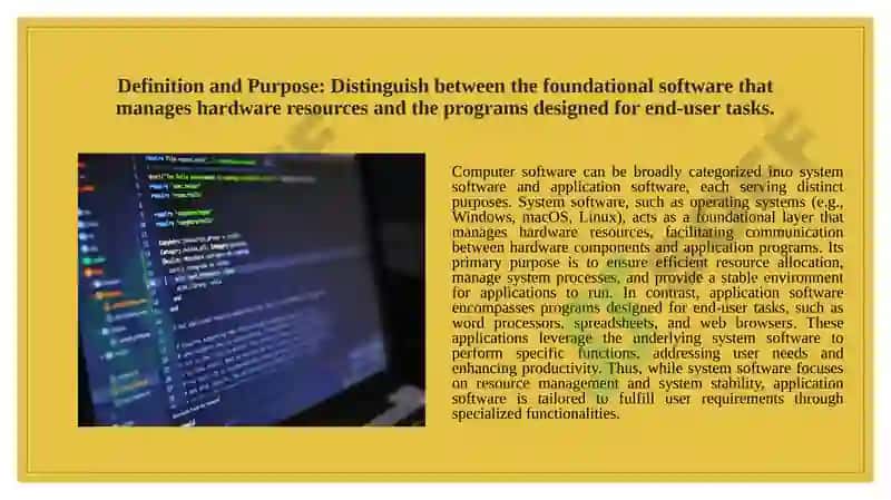 Computer Software: System vs. Application 3