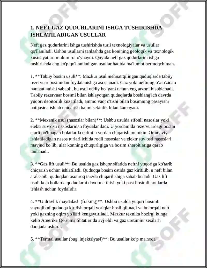 NEFT GAZ QUDURLARINI ISHGA TUSHIRISH TEXNOLOGIYASI 3
