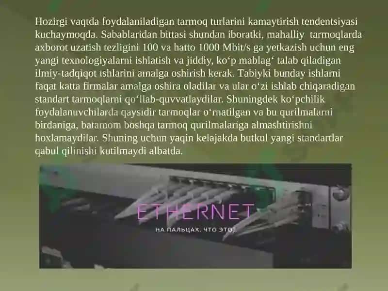 Ethernet vа Fast Ethernet tаrmоq аrхitеkturаsi 3