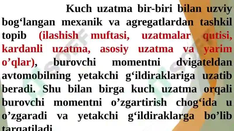 TRANSMISSIYA VAZIFASI VA UMUMIYTUZILISHI 3