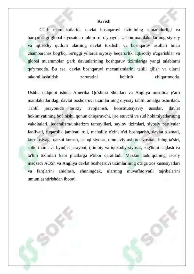 Davlat boshqaruvi tizimlarining qiyosiy tahlili 3