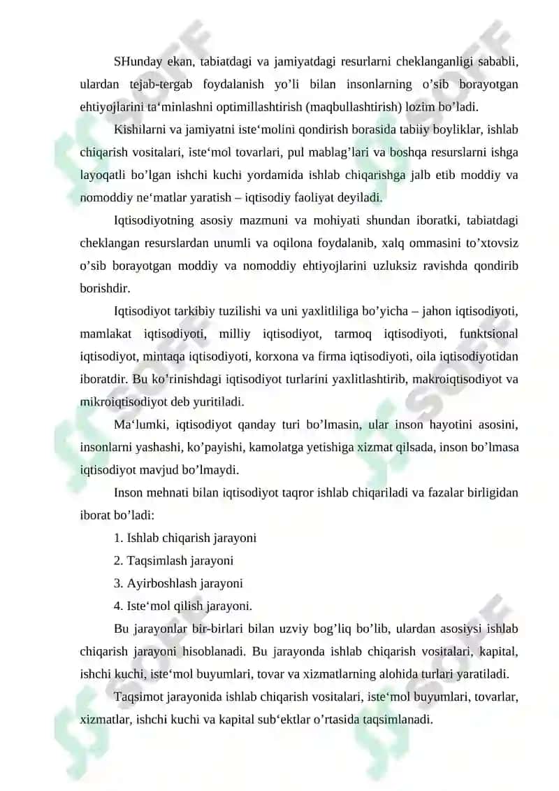 Iqtisodiyot va uning bosh masalasi 3