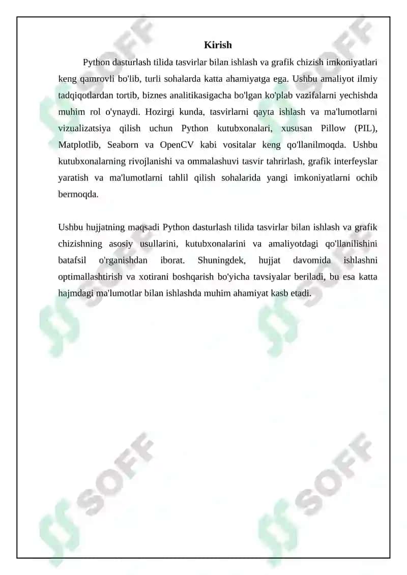 Python dasturlash tilida tasvirlar bilan ishlash va grafik chizish 3
