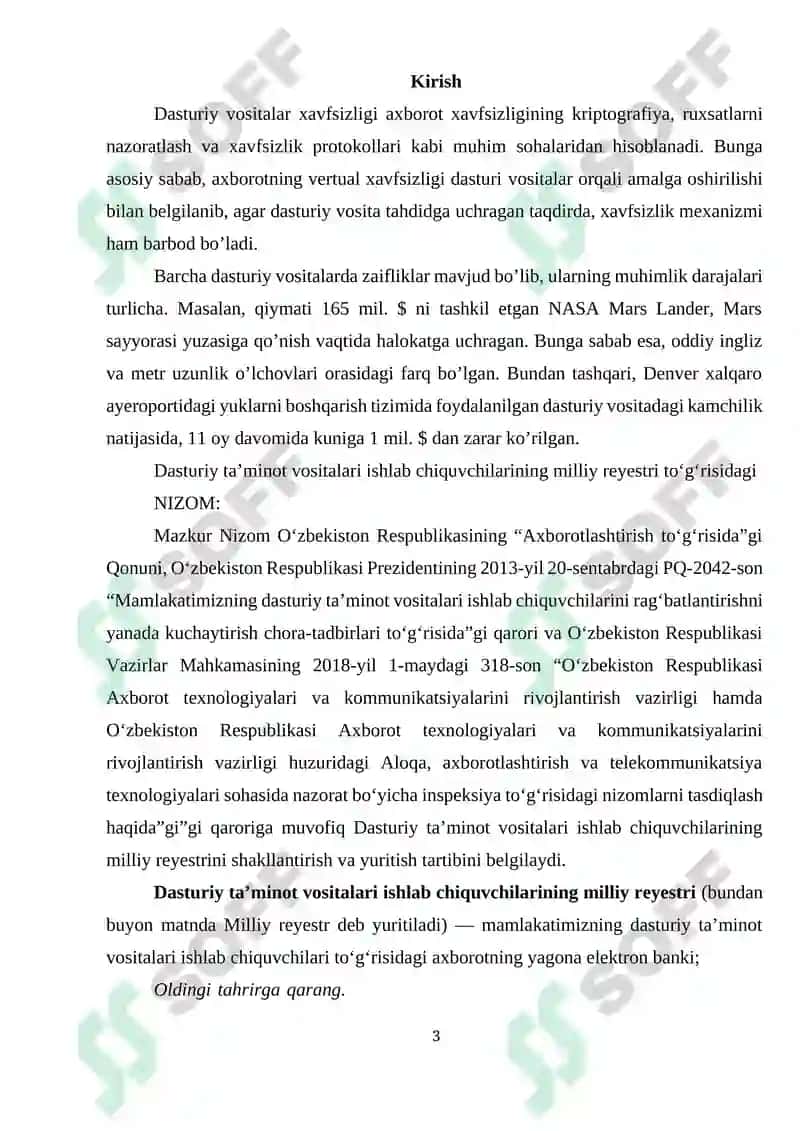 Dasturiy vositalar xavfsizligiga oid so‘ngi statistik ma’lumotlar tahlili 3