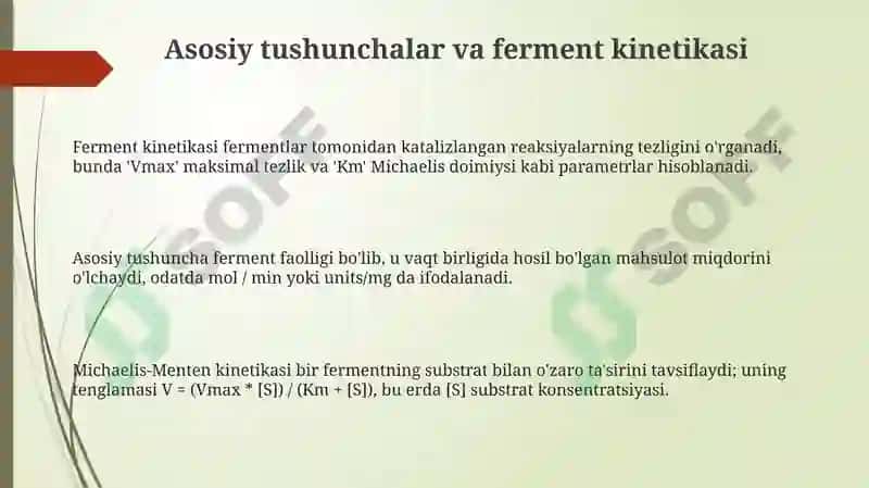 Biologik jarayonlar kinetikasi 3