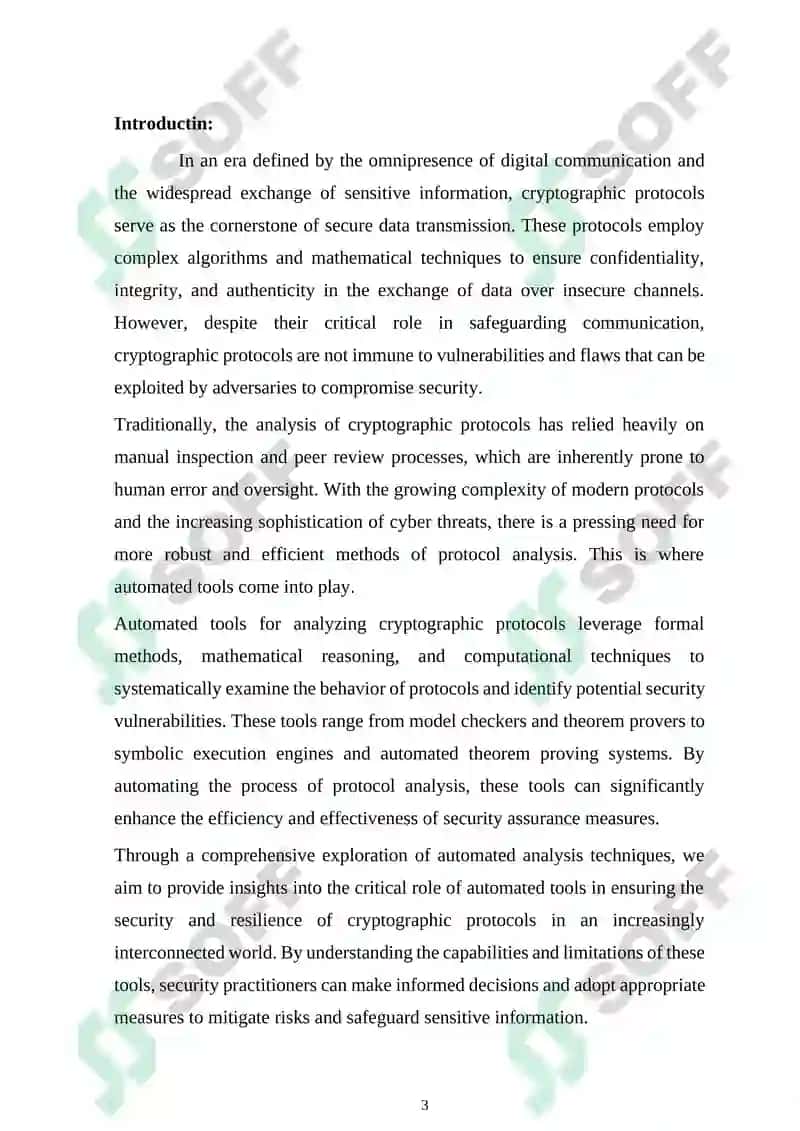 Automated tools for analyzing cryptographic protocols 3