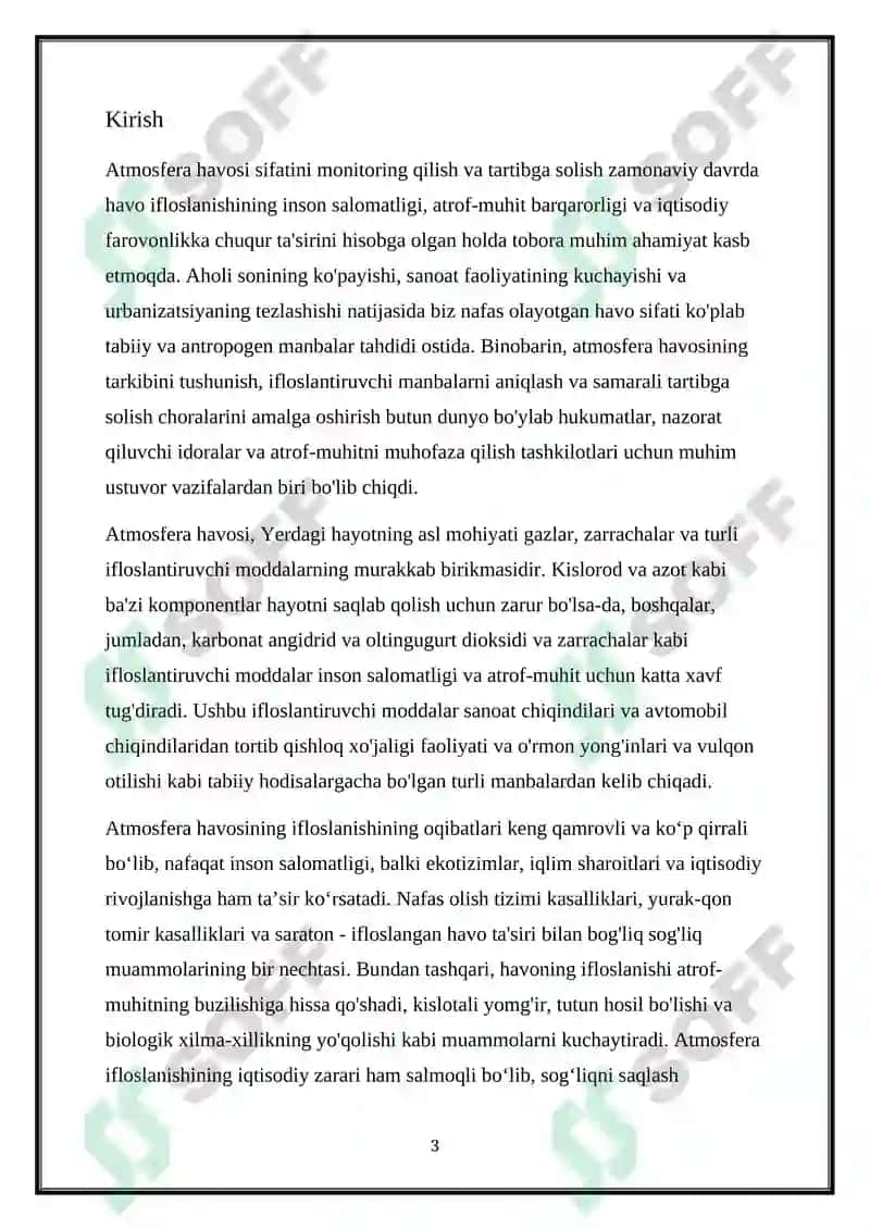 Atmosfera havosi monitoringi va me'yorlashtirish 3