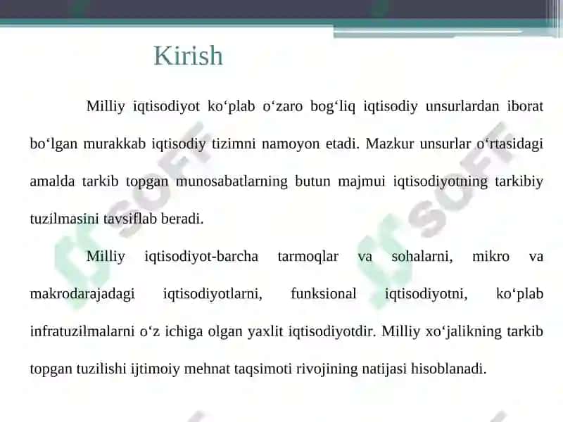 Milliy iqtisodiyot va uning makro iqtosdiyot kôrsatkichlari 3