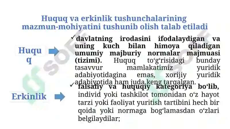 INSON HAMDA FUQARONING HUQUQ VA ERKINLIKLARI KAFOLATLARI.  FUQAROLARNING KONSTITUTSIYAVIY BURCHLARI. 3