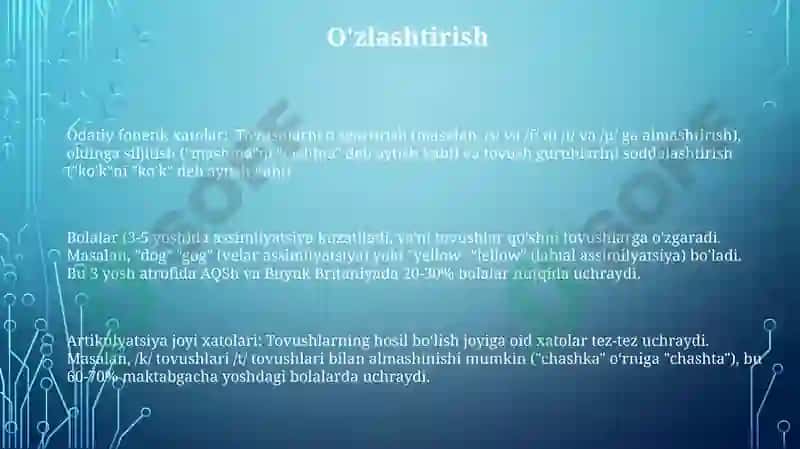 Odatiy fonetik xatolar 3