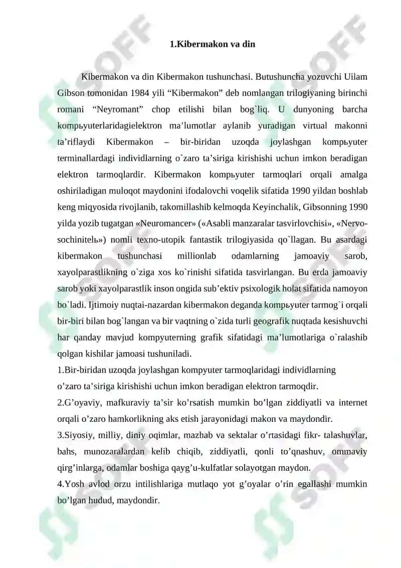 Kiber makon kiber terorizm kiber zo’ravonlik tushunchalarining mohiyati 3