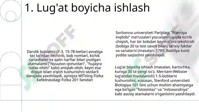 Ona tili fanidan darsliklar mazmuni bilan tanishish 3