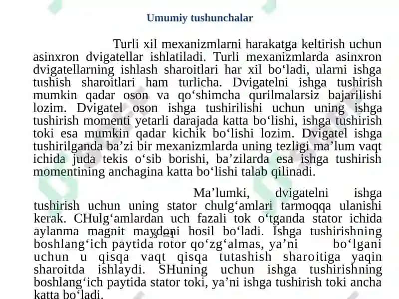 ASINXRОN DVIGATELNI ISHGA TUSHIRISH 3