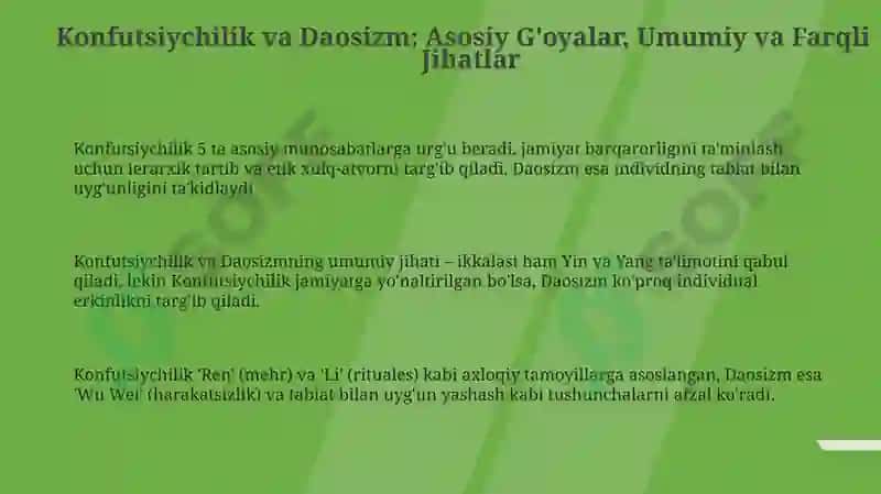 Konfutsiylik, Daosizm va Shinto: Asosiy Ta'limotlar va Tamoyillar 3
