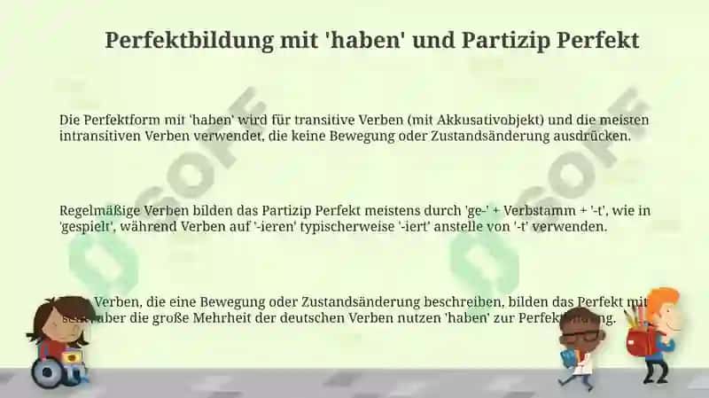 Grammatik: Verbenauf -ierenimPerfekt 3