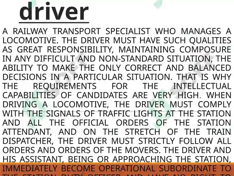 Locomotive driver 3