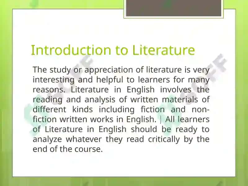Introduction to Literature 3