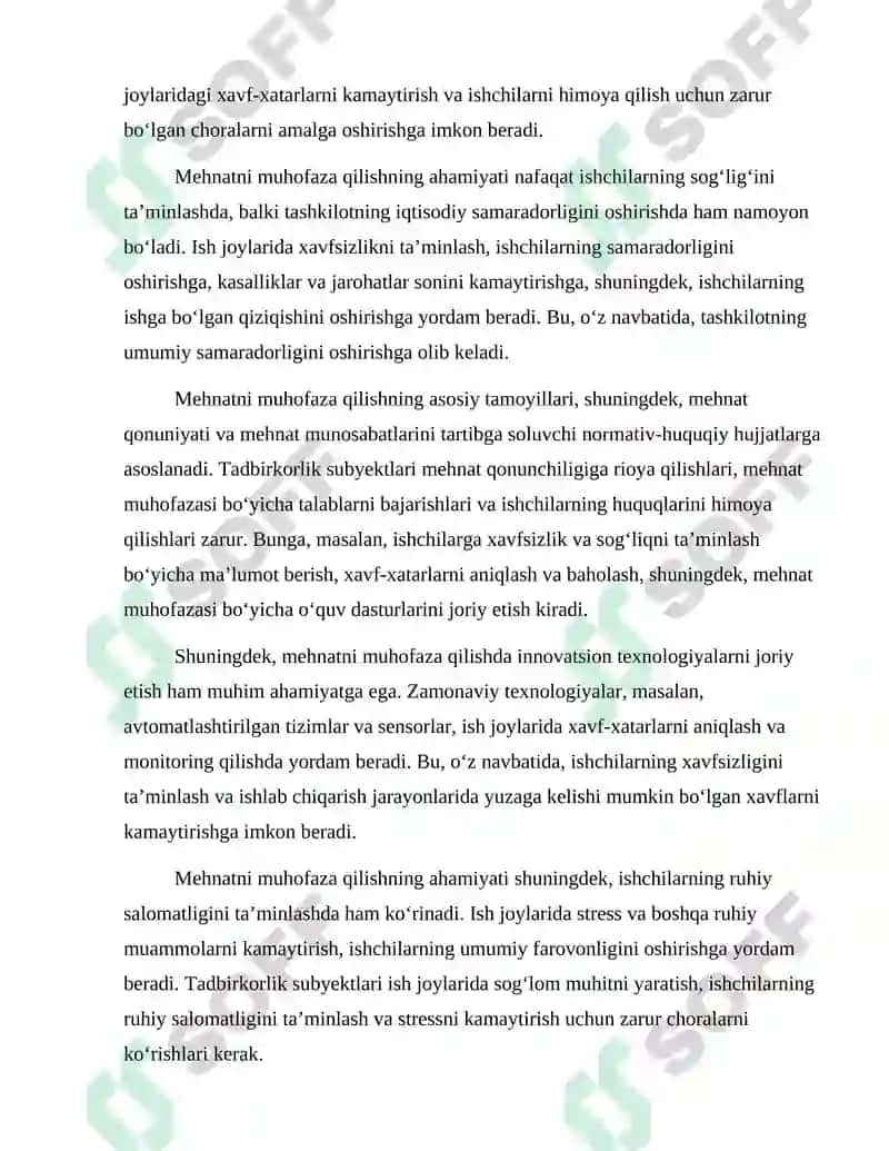 Tadbirkolik Subyektlarida Mehnatni Muhofaza Qilish 3