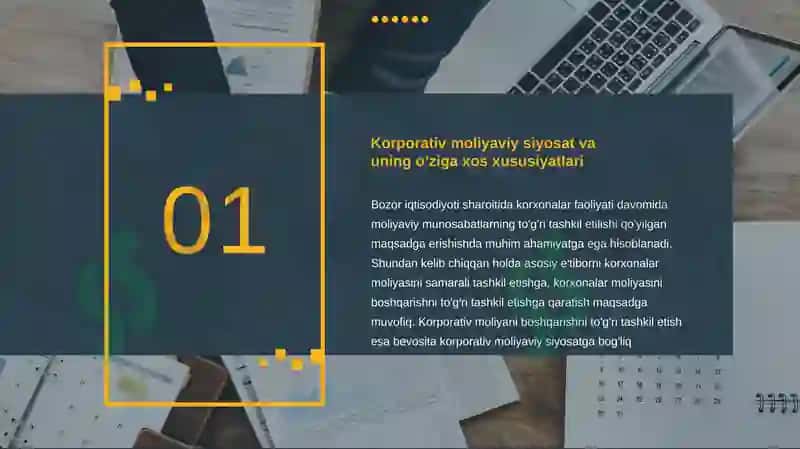Korporativ moliya siyosati 3