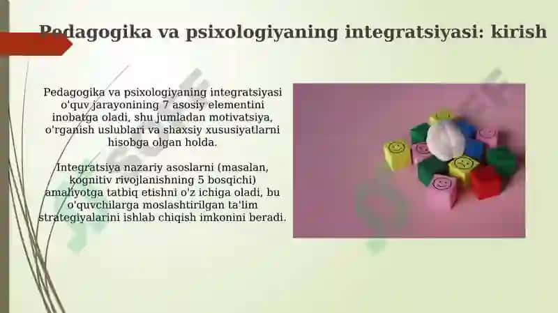 Pedagogika va psixologiya fanlarining integratsiyasi 3