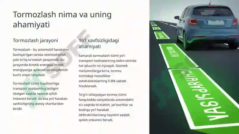 Avtomobillarni tormozlash dinamikasi 3