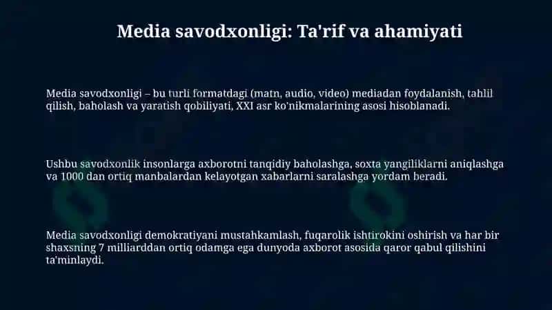Media savodxonligi 3