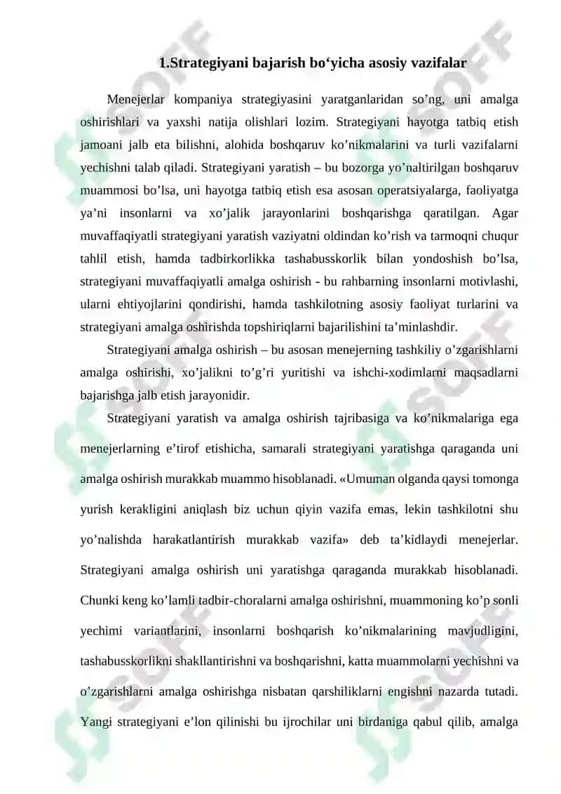 Strategiyani bajarish: bosh qadriyatlar 3