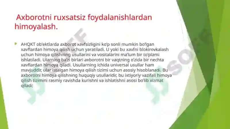 Axborotni ruxsatsiz foydalanishlardanhimoyalash 3