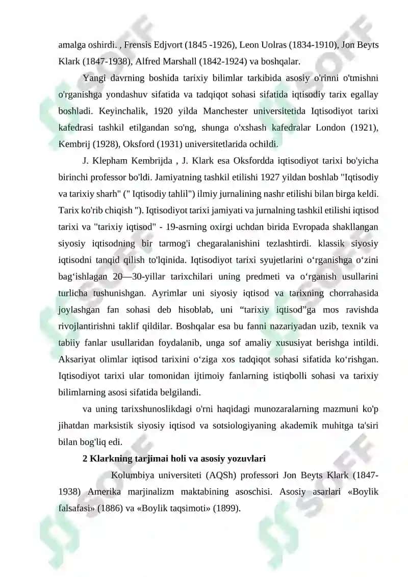 J.B. Klarkning iqtisod nazariyalari 3