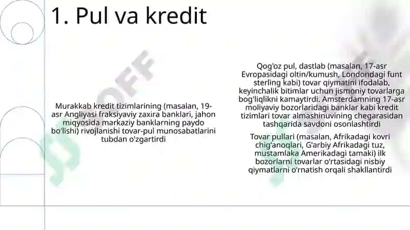 Tovar-pul munosabatlari rivojlanishi bozor iqtisodiyoti shakllanishi 3