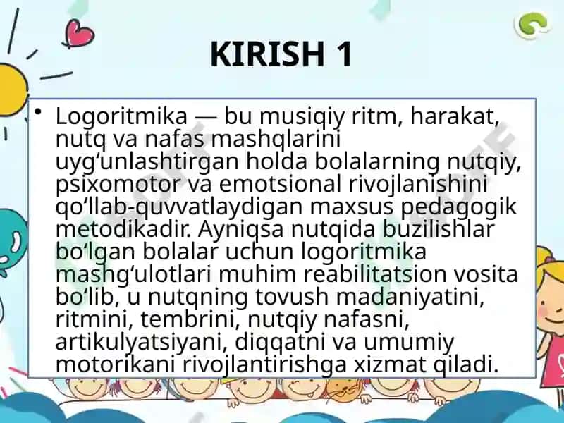 Logoritmika mashg'ulotlari 3
