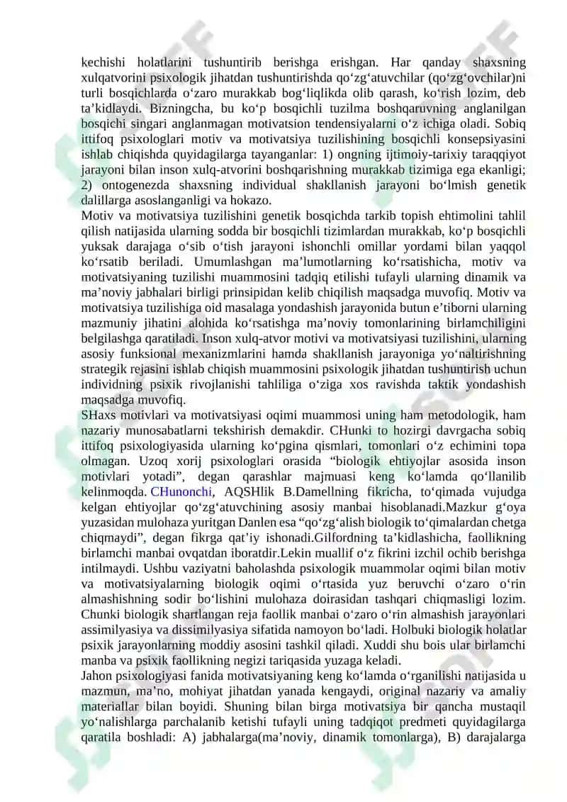 MOTIV VA MOTIVATSIYA MUAMMOSINING JAHON PSIXOLOGIYASIDA TADQIQ ETILGANLIGI 3