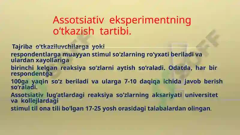 Assotsiativeksperiment 3
