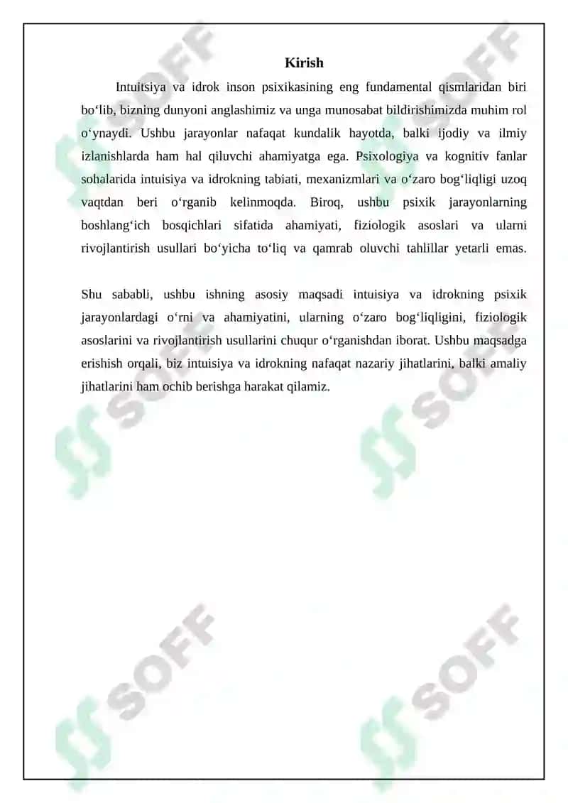 Sezgi va Idrok Psixologiyasi Referati 3