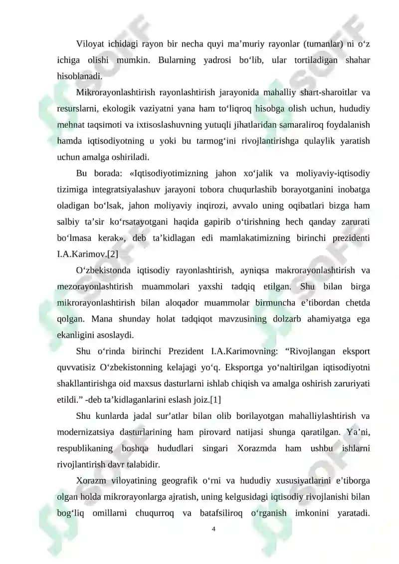 IQTISODIY ISLOHOTLAR CHUQURLASHAYOTGAN SHAROITDA MIKRORAYONLASHTIRISHNI OPTIMALLASHTIRISH (Xorazm viloyati misolida) 3