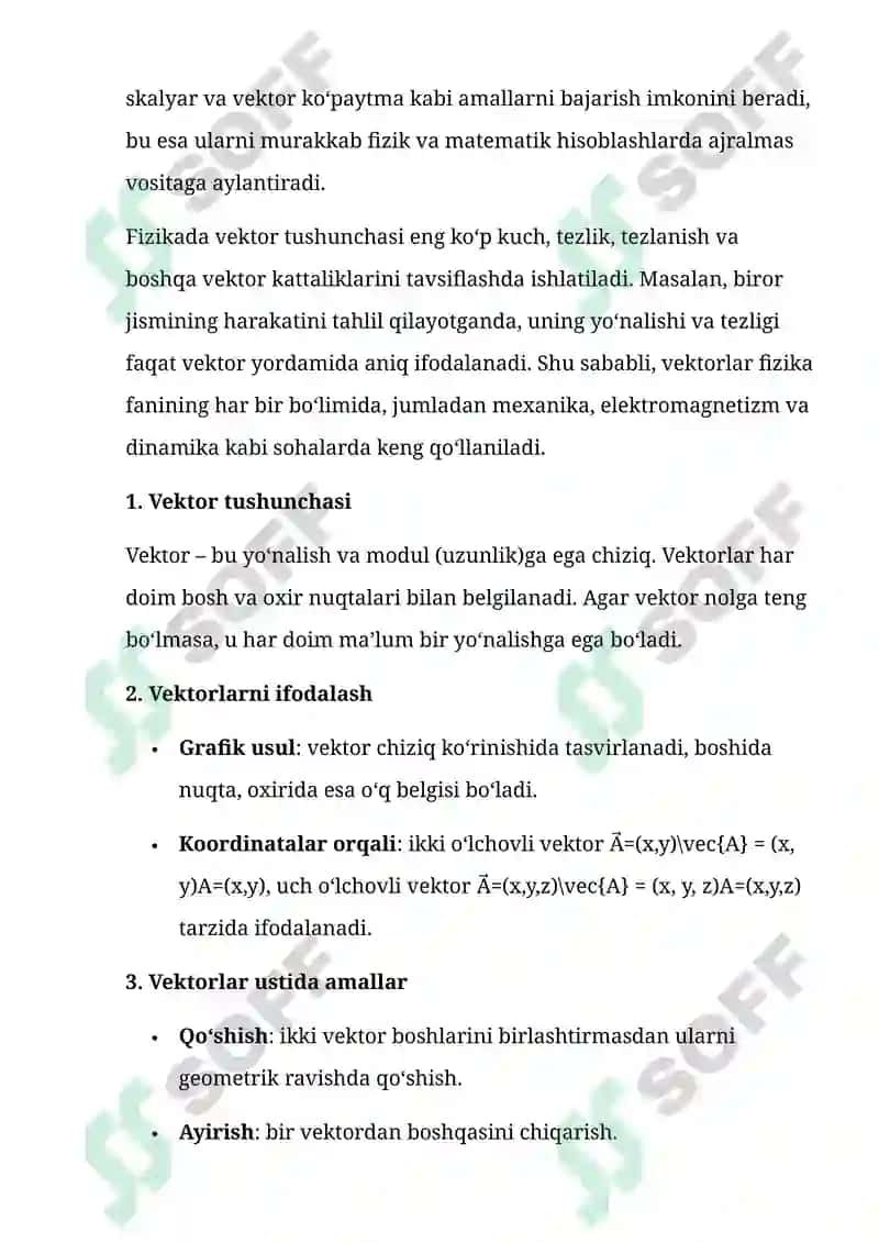 Vektorlar haqida tushuncha 3