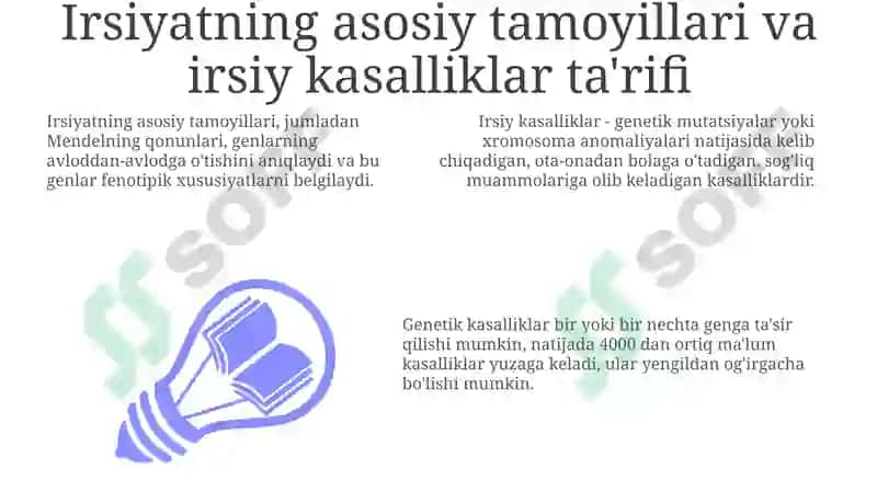 Irsiyat va irsiy kasalliklar 3