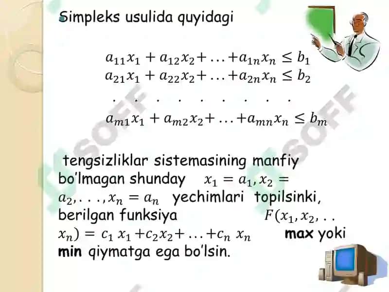 Simpleks usuli 3