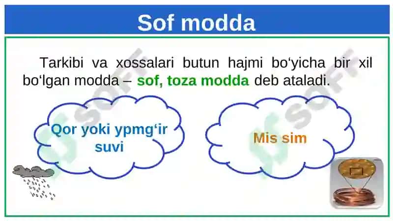 Sof modda va aralashma 3
